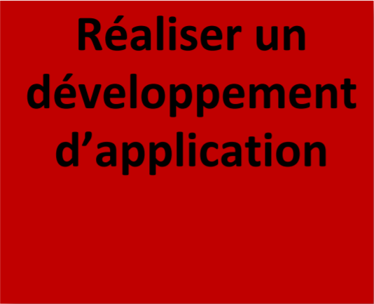 Réaliser un développement d'application